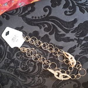 NWT Ricki's Rose Gold 2 layer necklace